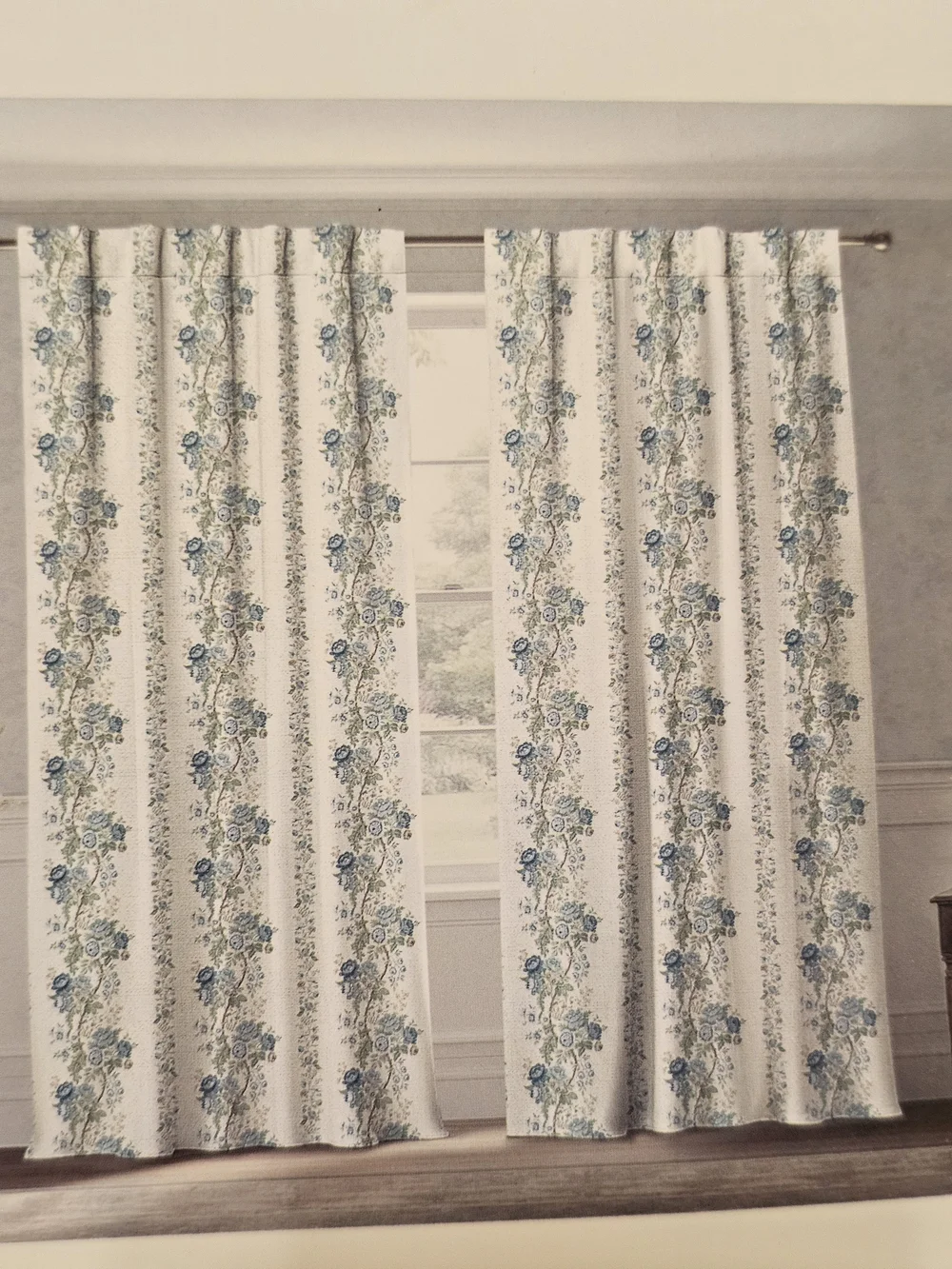 SANDERSON Hykenham Floral Cottage Cotton Curtains 2 Drapes 50